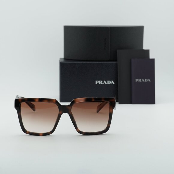 Prada PR24ZS 23A0A6 Square Sunglasses - Muave Havana/Brown Gradient main image 4